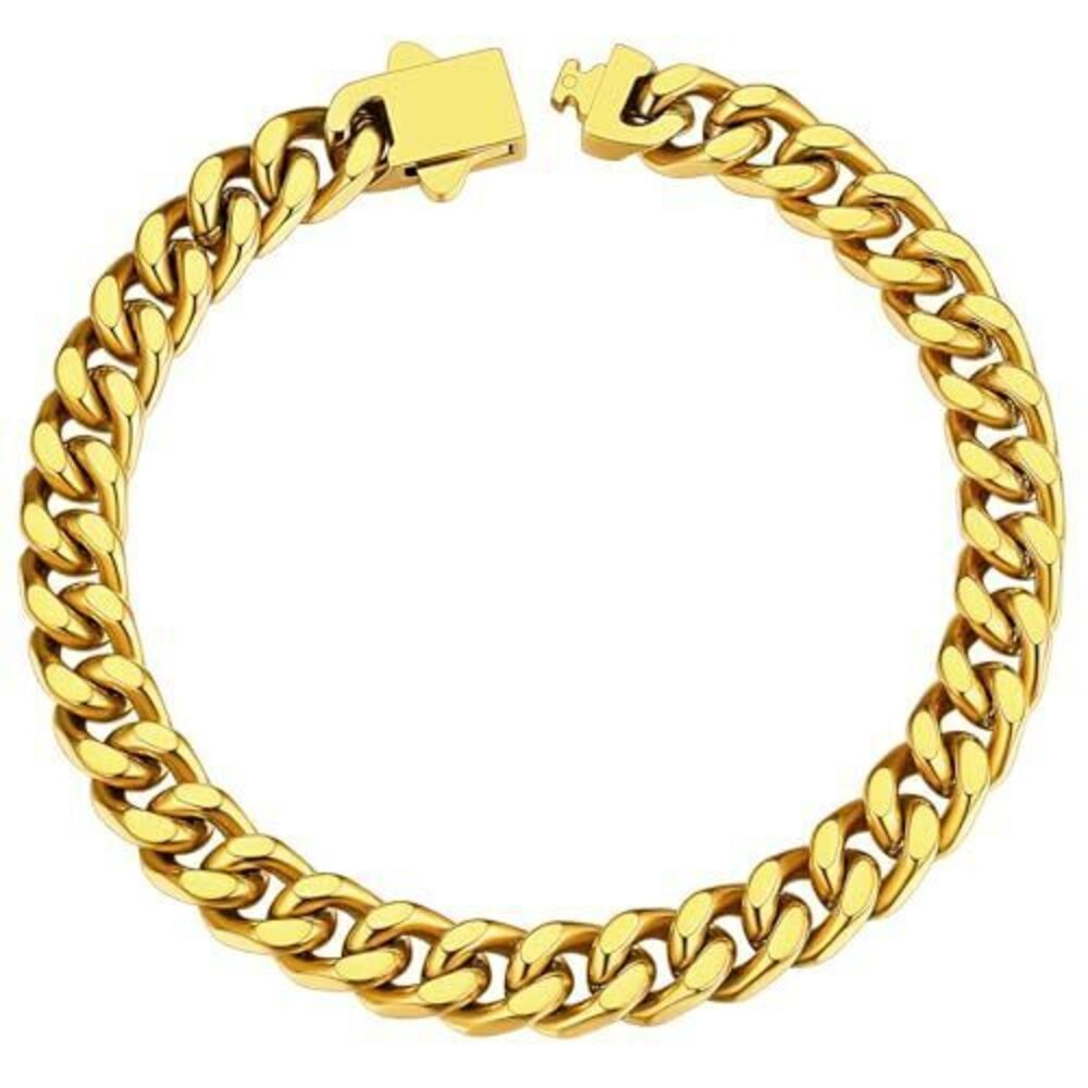5933 Bracelet 18K Gold Plated Curb Bangle Jewelry Curb Cuban Bracelets 7mm